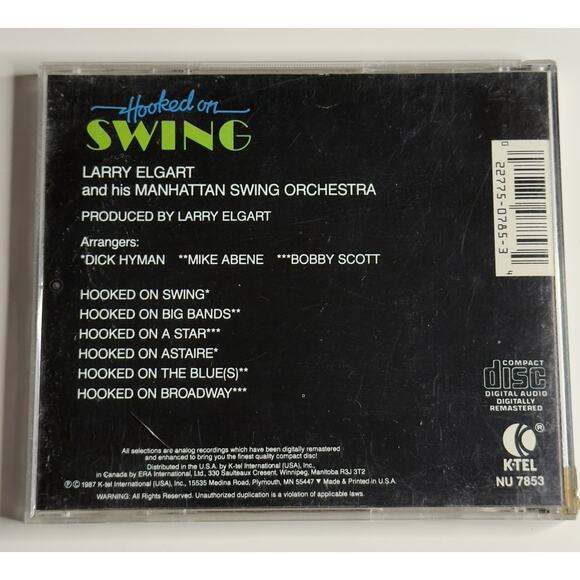 Hooked on Swing CD (1987) Larry Elgart & Manhattan Swing Orchestra Big Band - Picture 2 of 8
